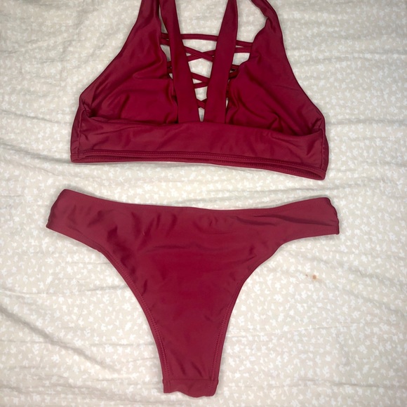 Cupshe Red Bikini Swimsuit Size Small - Picture 6 of 6